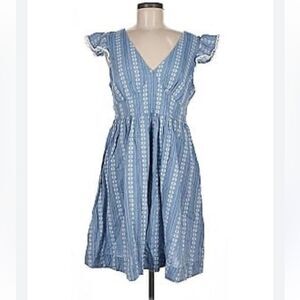 New Peyton & Parker Blue and White Cotton Short Sleeve Cottagecore Romance